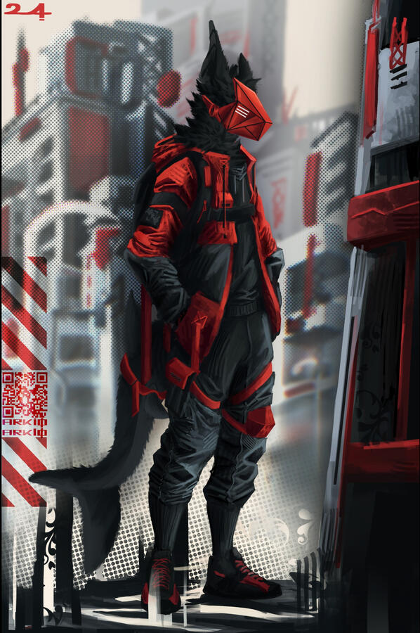 Fullbody with complex background